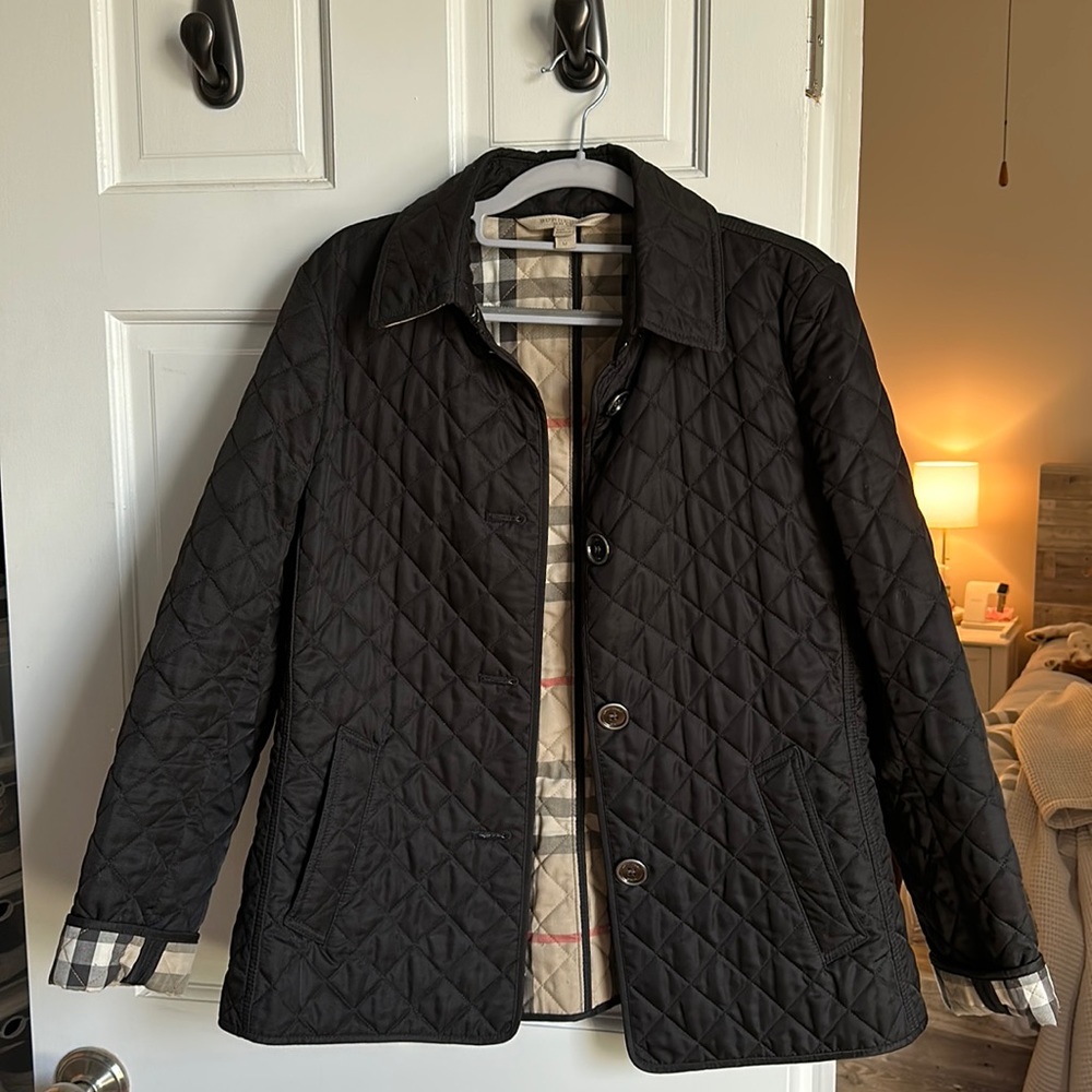 Burberry quilted jacket.